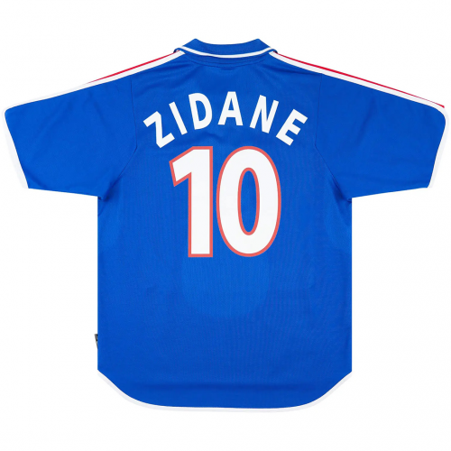 ZIDANE #10 France Retro Jersey Home Eurp Cup 2000