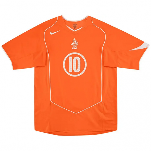 V.NISTELROOY #10 Netherlands Retro Jersey Home EURO 2004