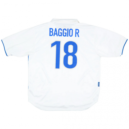 BAGGIO R #18 Italy Retro Jersey Away World Cup 1998