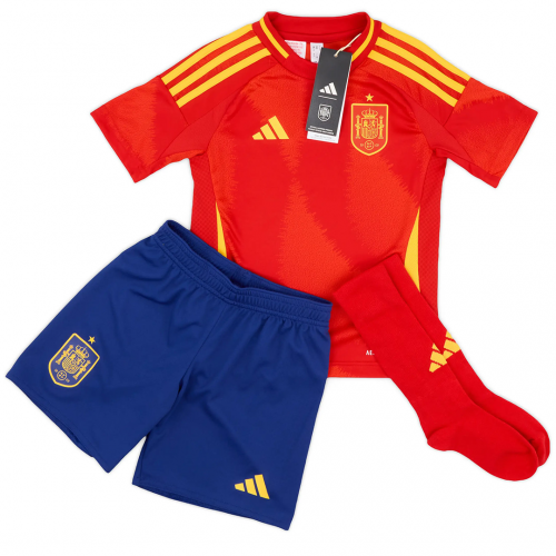 Kids Spain Home Full Jersey Kit Euro 2024
