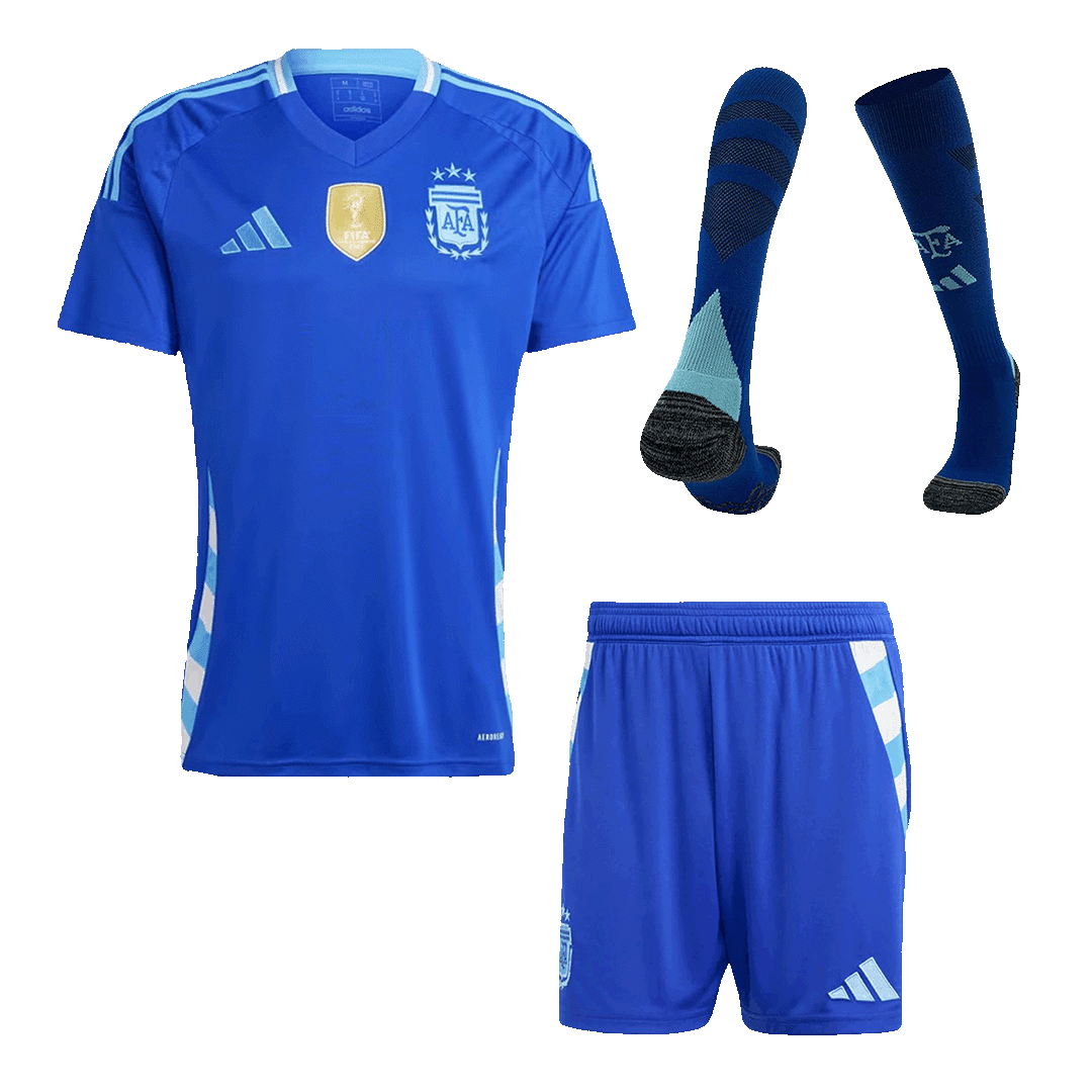 [Super Replica] Argentina Away Full Kit(Jersey+Shorts+Socks) Copa America 2024