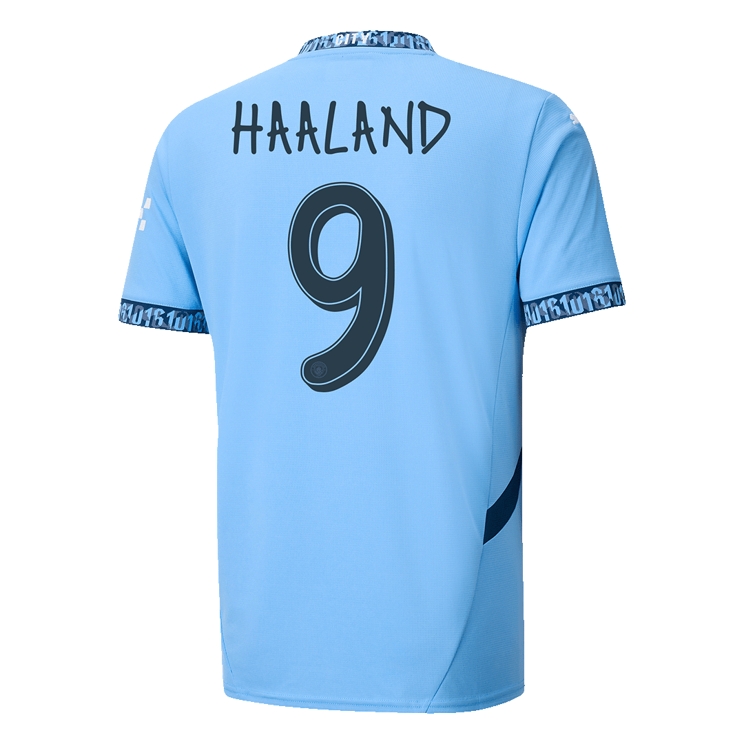 HAALAND #9 Manchester City Home Jersey 2024/25 - UCL Font