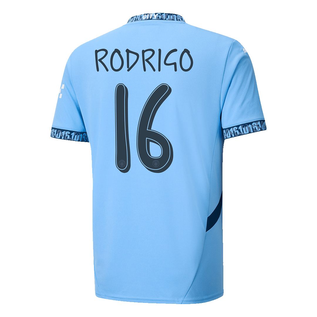 RODRIGO #16 Manchester City Home Jersey 2024/25 - UCL Font