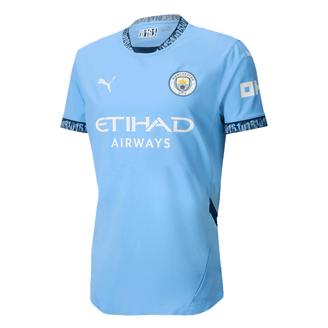 RODRIGO #16 Manchester City Home Match Jersey 2024/25 - UCL Font