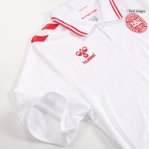 Højlund #9 Denmark Away Jersey Euro 2024