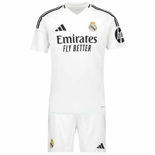 Kids Real Madrid Home Kit(Jersey+Shorts) 2024/25
