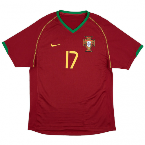 C.RONALDO #17 Portugal Retro Home Jersey World Cup 2006