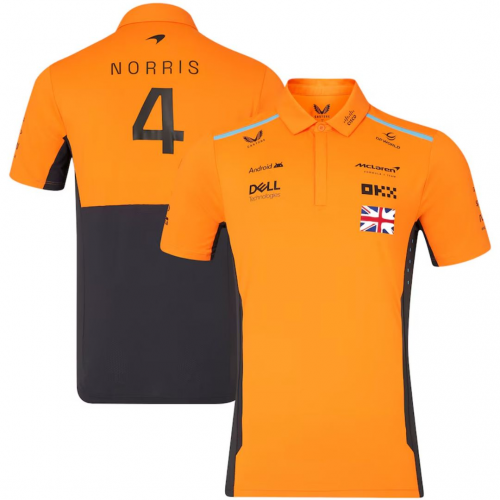 McLaren F1 Racing Team Lando Norris Driver Polo Orange 2024