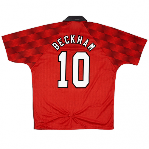 Beckham #10 Manchester United Retro Jersey Home 1996/98