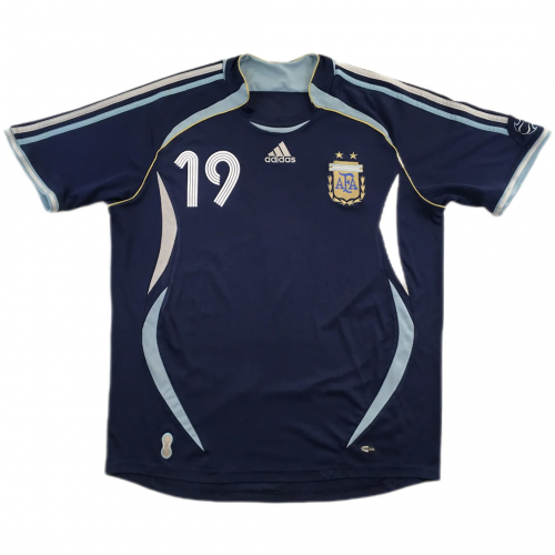 Messi #19 Argentina Retro Jersey Away World Cup 2006