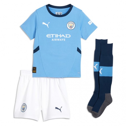 Kids Manchester City Home Full Jersey Kit 2024/25