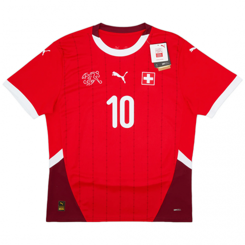 Xhaka #10 Switzerland Home Jersey Euro 2024