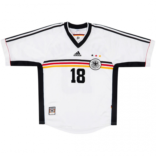 KLINSMANN #18 Germany Retro Home Jersey World Cup 1998