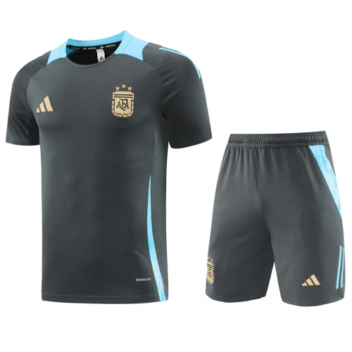 Argentina Training Kit (Jersey+Shorts) Black Copa America 2024