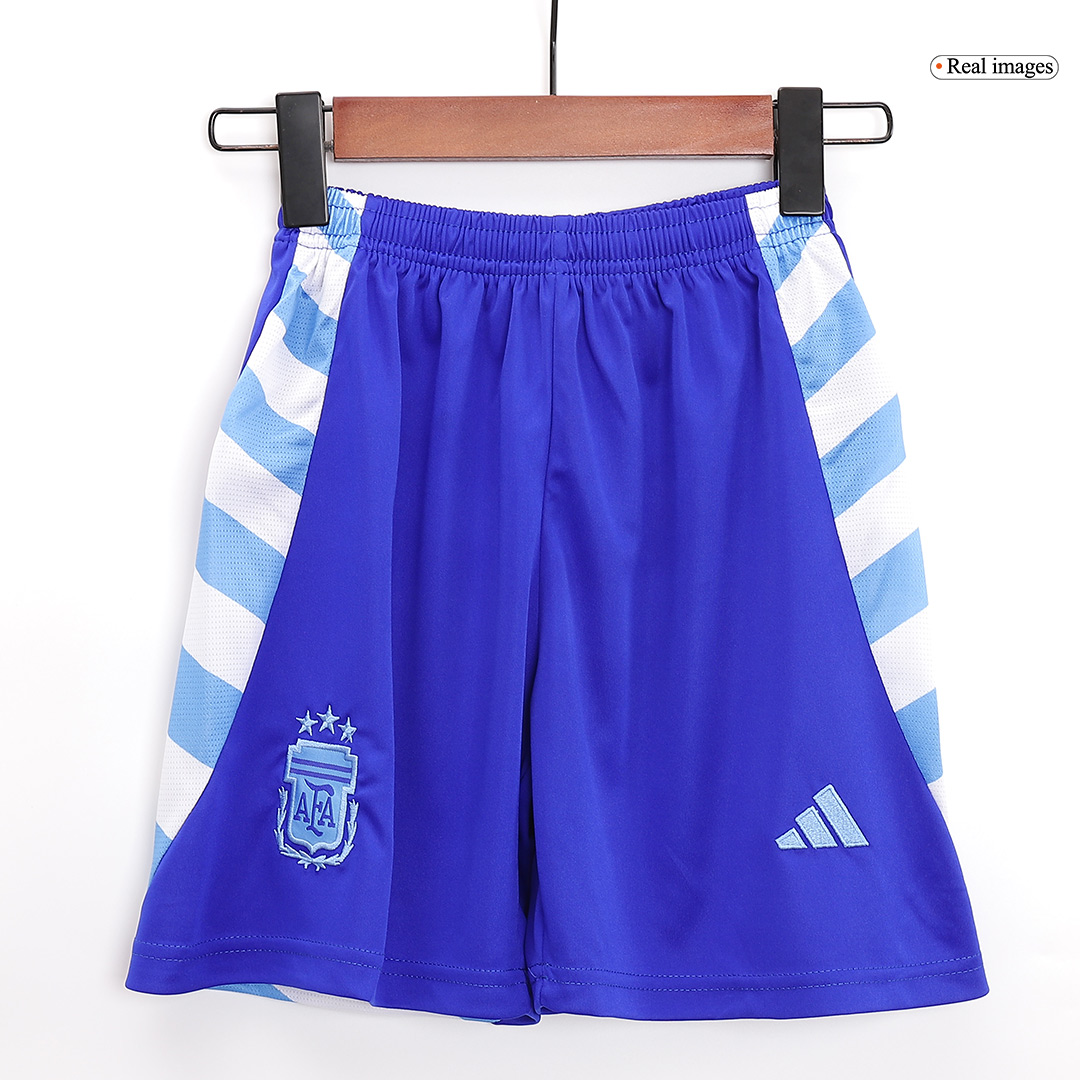 Kids Argentina Away Full Kit(Jersey+Shorts+Socks) Copa America 2024