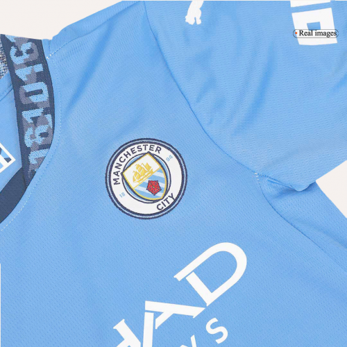 Kids Manchester City Home Jersey Kit 2024/25