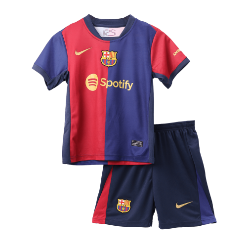 Kids Barcelona Home Kit Jersey+Short 2024/25