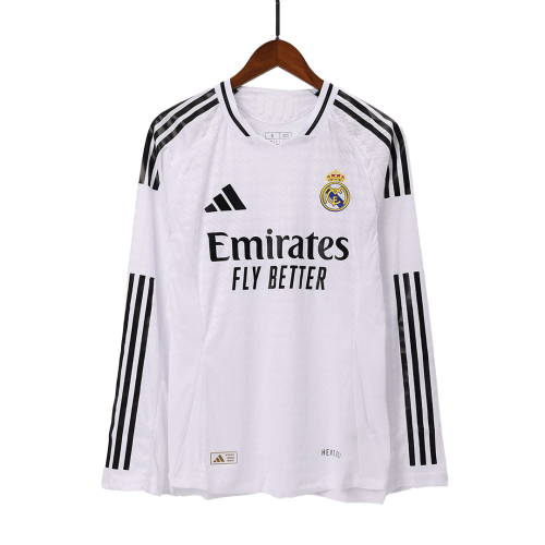 Real Madrid Home Long Sleeve Jersey Player Version 2024/25