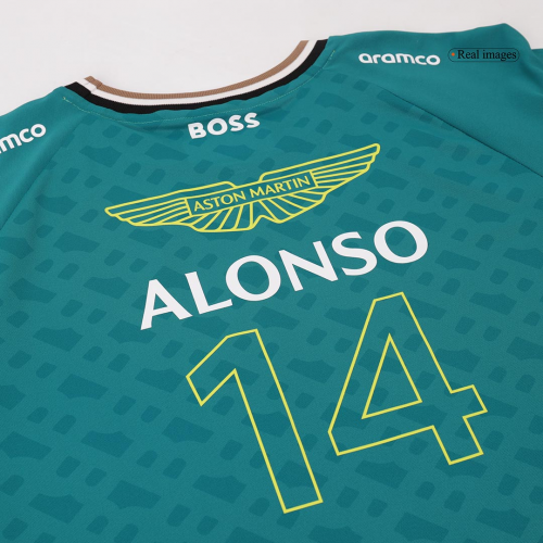 [Super Replica] Aston Martin Aramco Cognizant F1 Racing Team Fernando Alonso Driver T-Shirt 2024