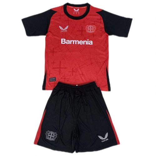Kids Bayer 04 Leverkusen Home Jersey Kit 2024/25
