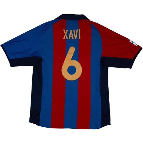 XAVI #6 Retro Barcelona Home Jersey 2001/02