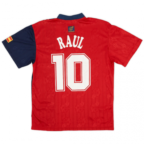 RAUL #10 Retro Spain Home Jersey 1996