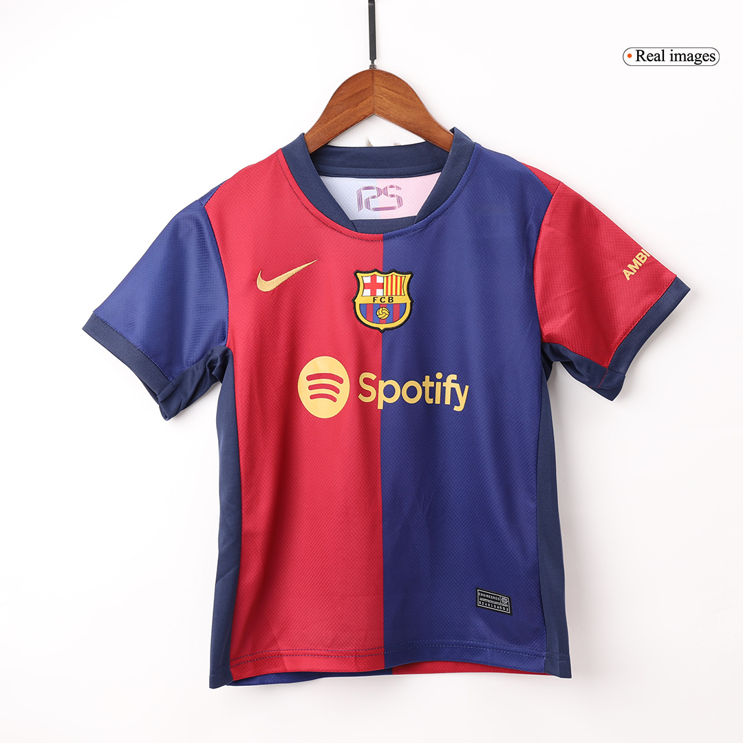 Kids Barcelona Home Full Kit(Jersey+Shorts+Socks) 2024/25