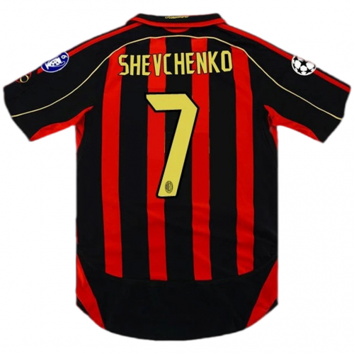 SHEVCHENKO #7 Retro AC Milan UCL Home Jersey 2006/07