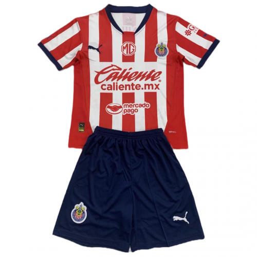 Kids Chivas Home Jersey Kit 2024 25 MineJerseys