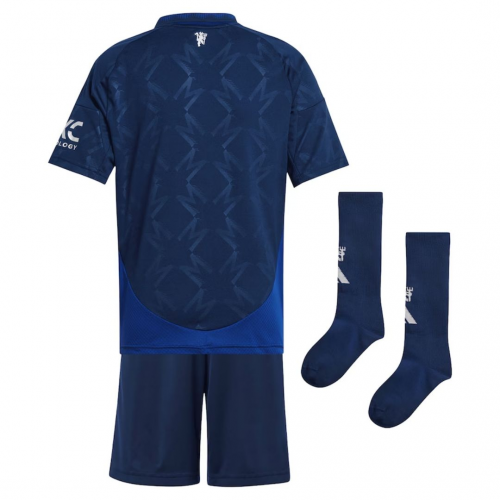 Kids Manchester United Away Full Kit(Jersey+Shorts+Socks) 2024/25