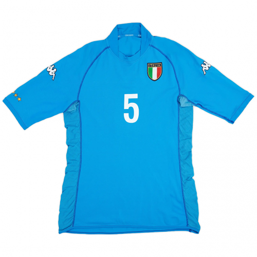 CANNAVARO #5 Retro Italy Home Jersey World Cup 2002