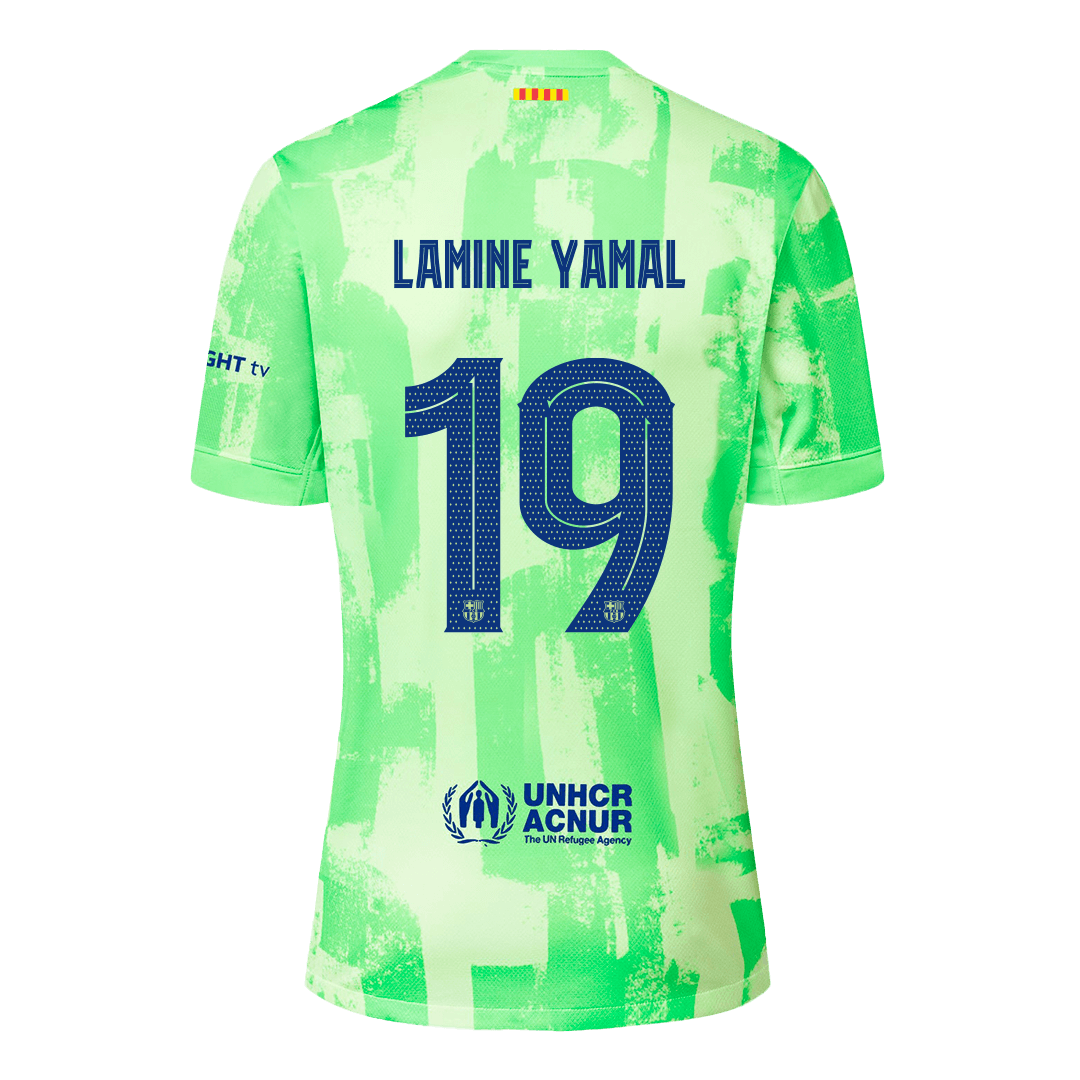 LAMINE YAMAL #19 Barcelona Third Jersey 2024/25 - UCL Font