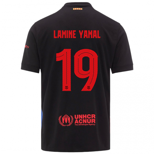 LAMINE YAMAL #19 Barcelona Away Jersey 2024/25 - UCL Font