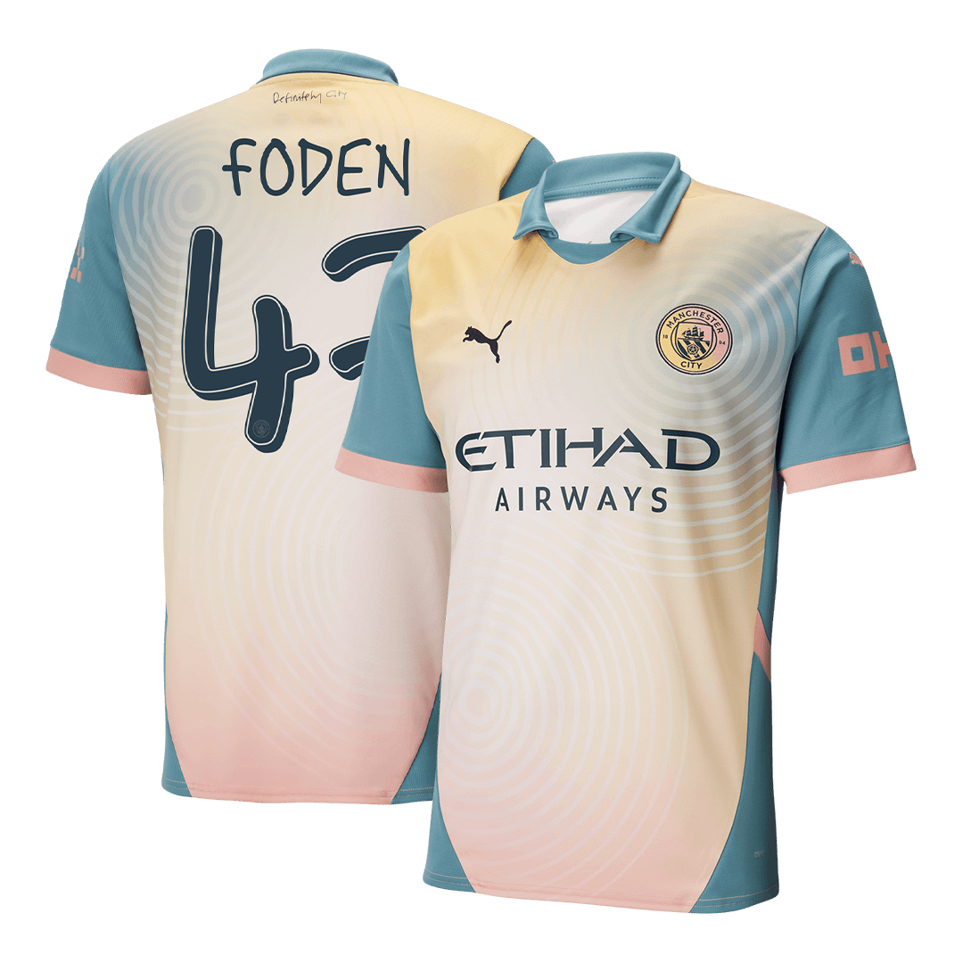 FODEN #47 Manchester City Fourth Jersey 2024/25 - UCL Font