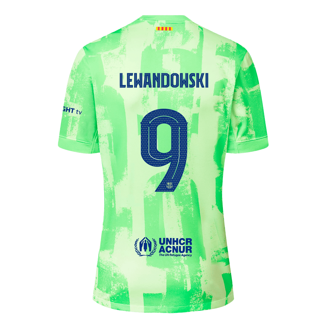 LEWANDOWSKI #9 Barcelona Third Jersey 2024/25 - UCL Font