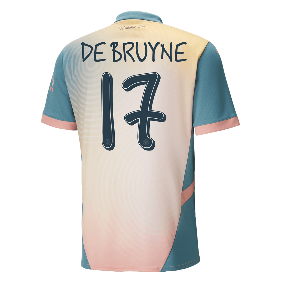 DE BRUYNE #17 Manchester City Fourth Jersey 2024/25 - UCL Font