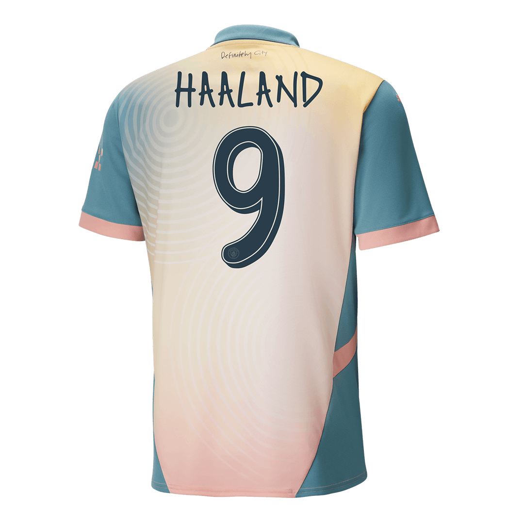 HAALAND #9 Manchester City Fourth Jersey 2024/25 - UCL Font