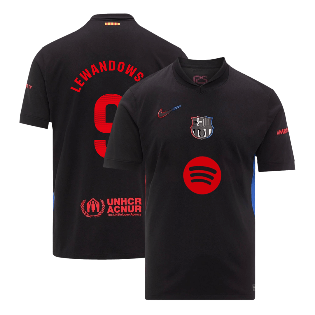 LEWANDOWSKI #9 Barcelona Away Spotify Logo Without Text Jersey 2024/25