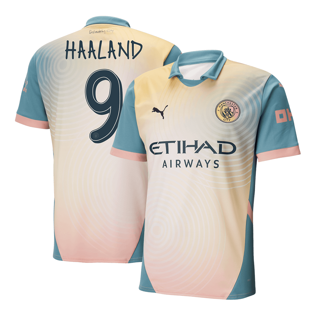 HAALAND #9 Manchester City Fourth Jersey 2024/25 - UCL Font