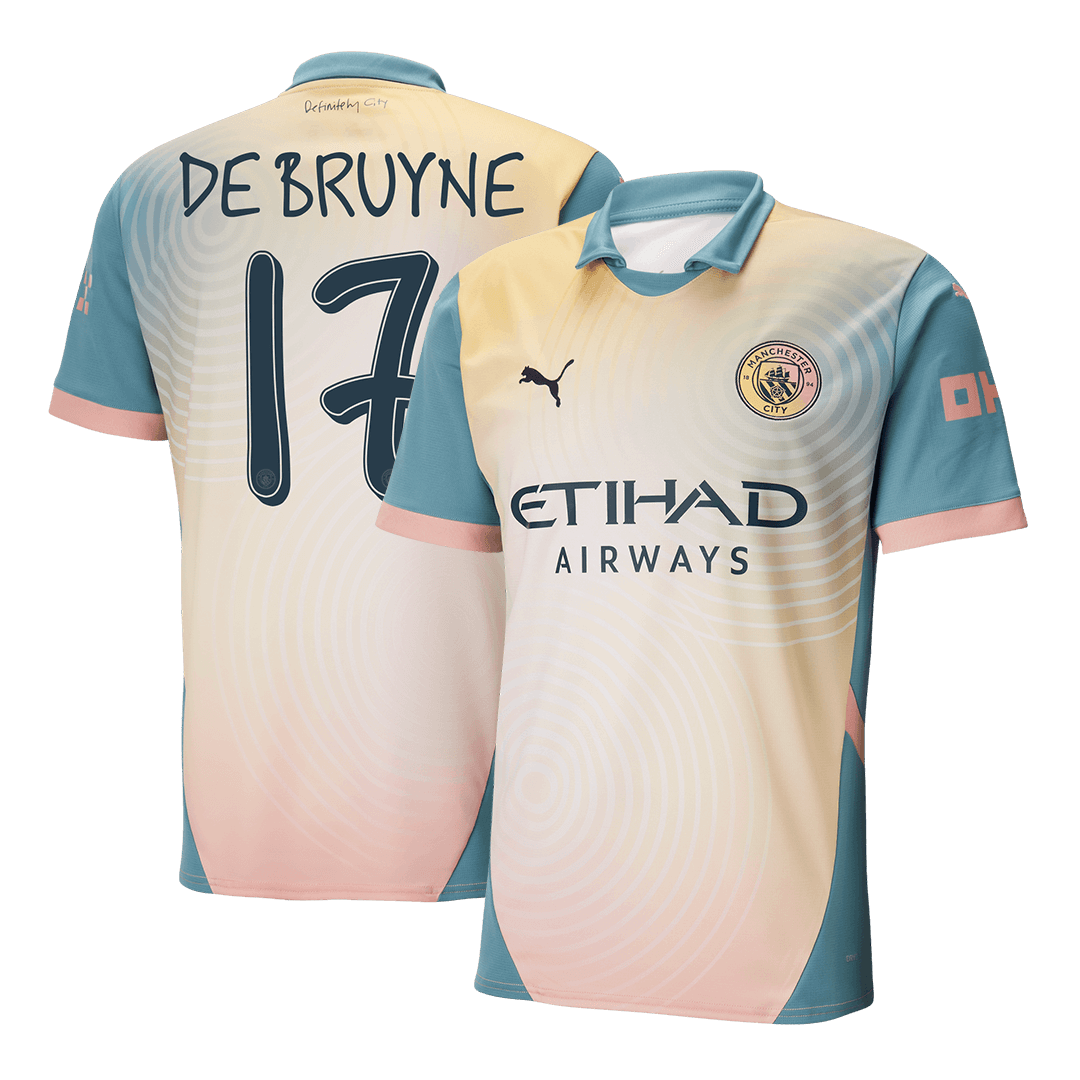 DE BRUYNE #17 Manchester City Fourth Jersey 2024/25 - UCL Font