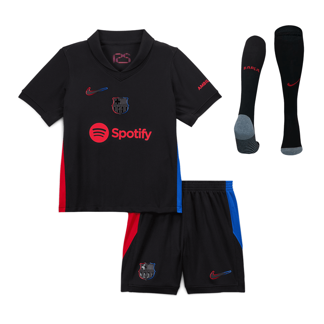 Kids Barcelona Away Full Kit(Jersey+Shorts+Socks) 2024/25