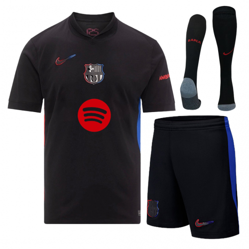 Barcelona Away Spotify Logo Without Text Full Kit 2024/25