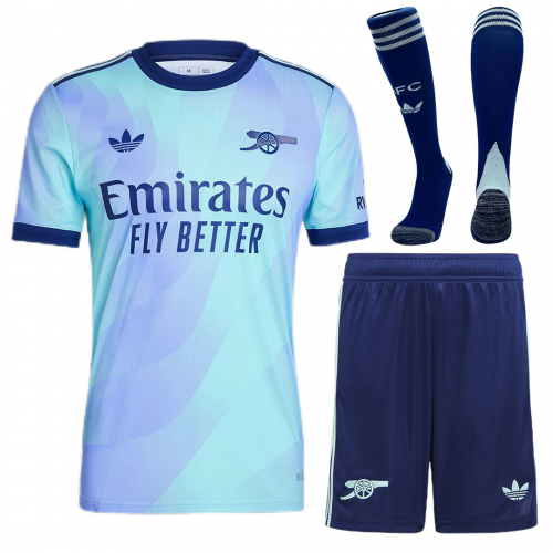 Super Replica Arsenal Third Full Kit Jersey Shorts Socks 2024 25 MineJerseys