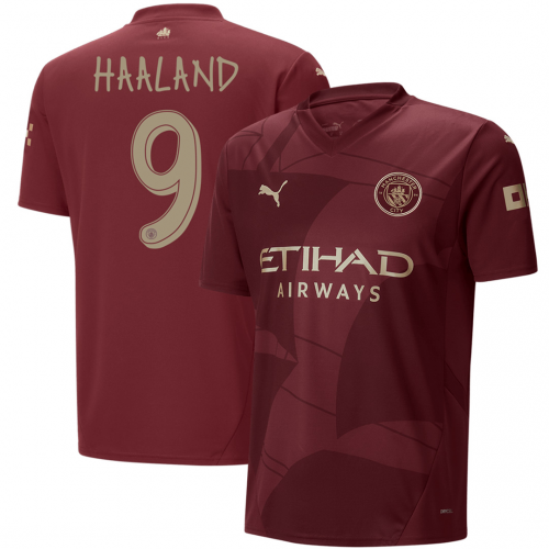 HAALAND #9 Manchester City Third Jersey 2024/25 - UCL Font