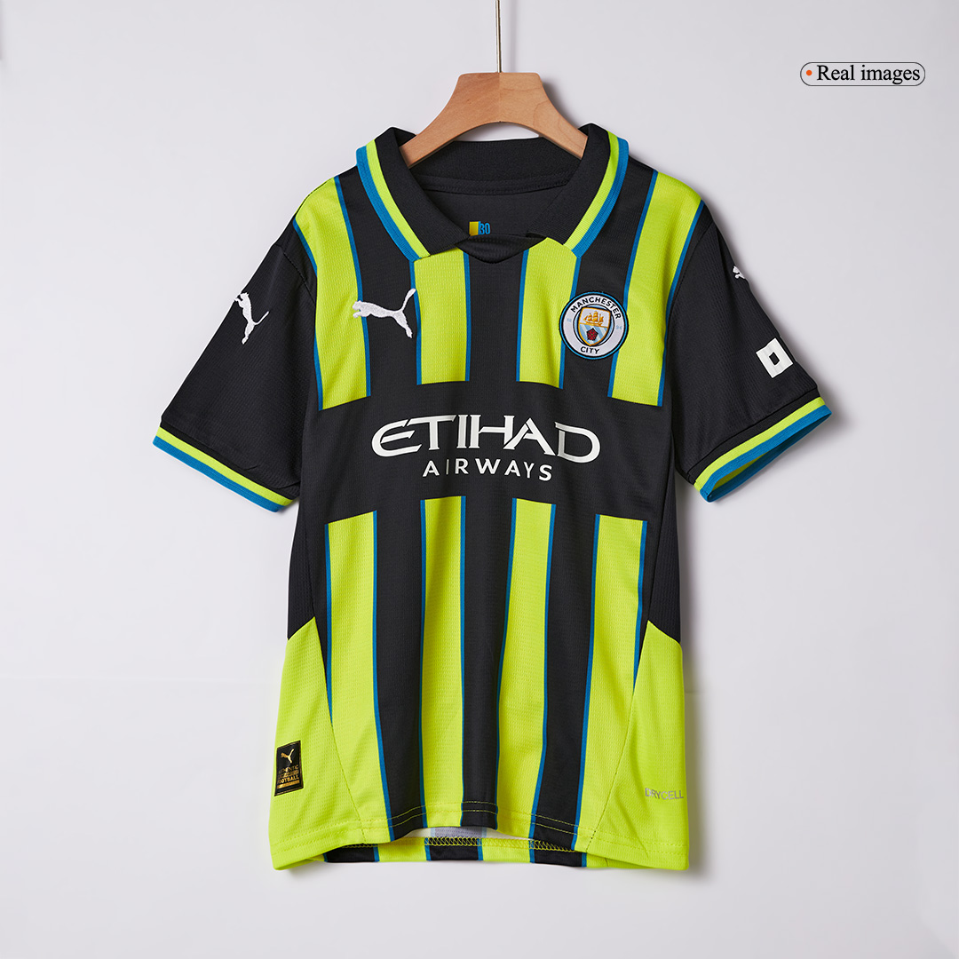 RODRIGO #16 Kids Manchester City Away Full Jersey Kit 2024/25