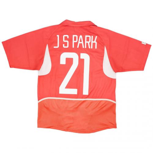 J S PARK #21 Retro South Korea Home Jersey 2002