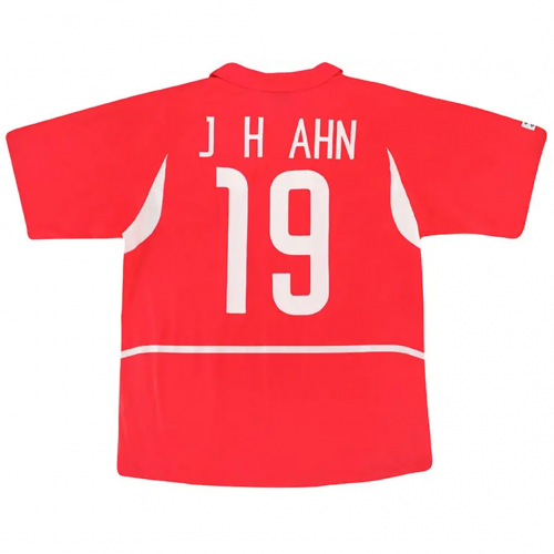 J H AHN #19 Retro South Korea Home Jersey 2002