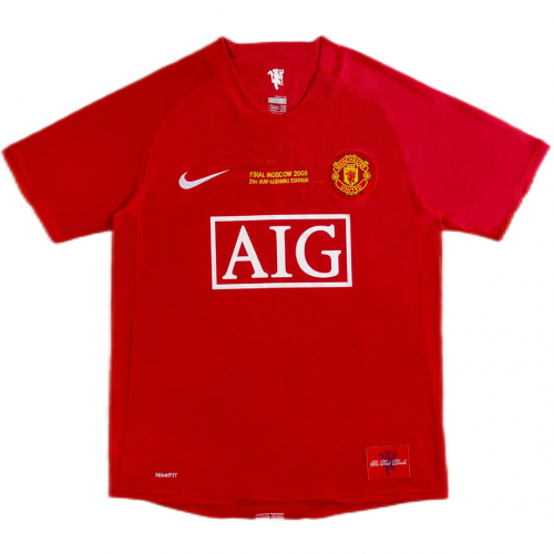 RONALDO #7 Retro Manchester United UCL Final Home Jersey 2007/08